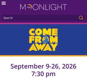 Come From Away tickets this coming Saturday!