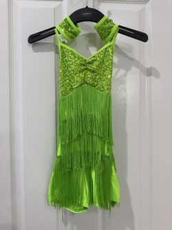 Ballet Dress Bright Lime Green Children Small