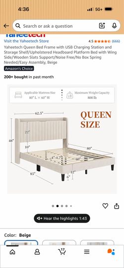 Queen bedframe