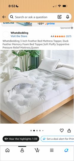 3” King Feather Bed mattress topper