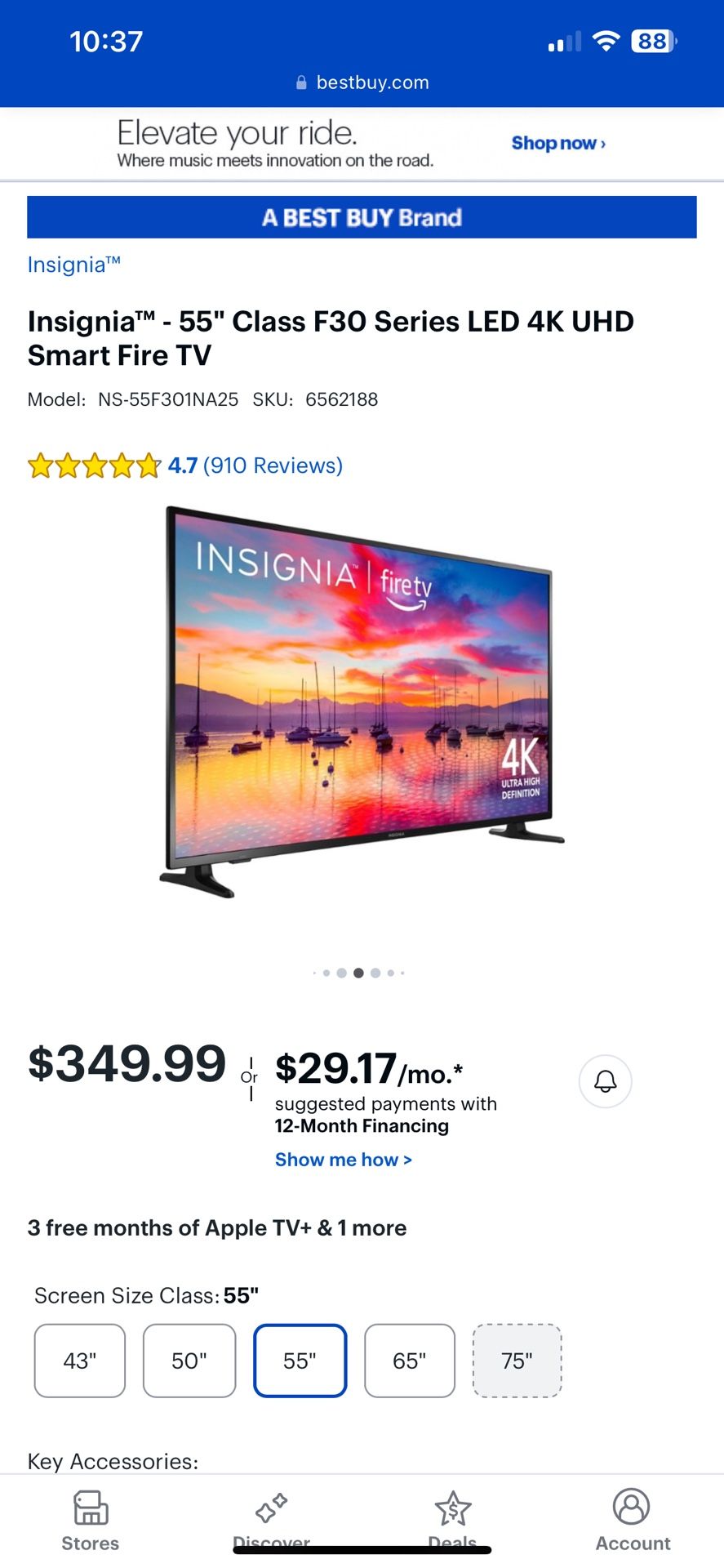 Insigniaâ„¢ - 55" Class F30 Series LED 4K UHD Smart Fire TV