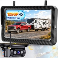 Wireless Rear View/Back Up Camera for RV or Trailer with Monitor