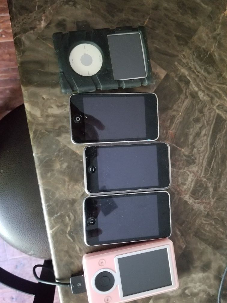iPods and a zune
