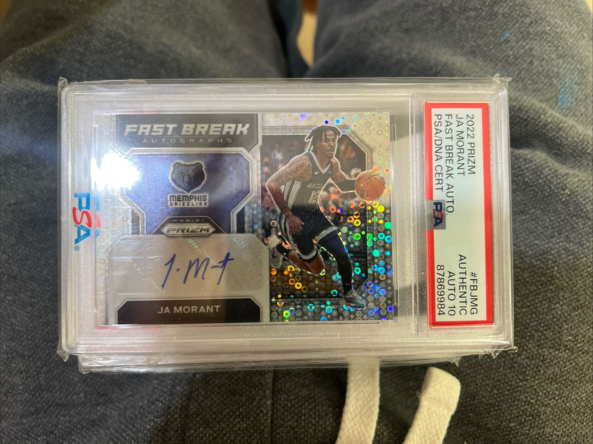 JA MORANT FAST BREAK AUTO PSA 10’RARE