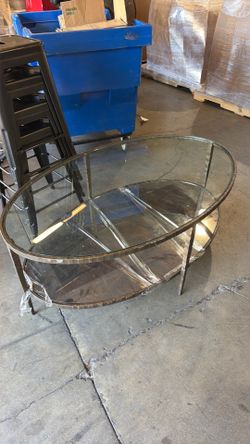 Glass coffee table