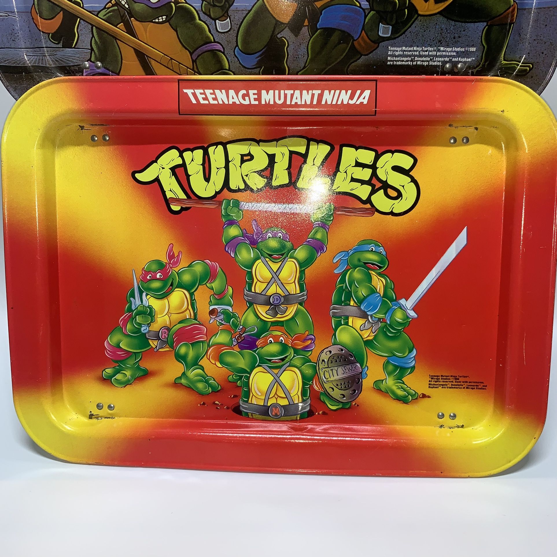 VIntage 1988 Teenage Mutant Ninja Turtles Folding TV/Dinner Tray