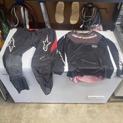 Alpinestars Supertech Ward Jersey and Pants Set (Jersey XXL, Pants 40, Black/Red) 