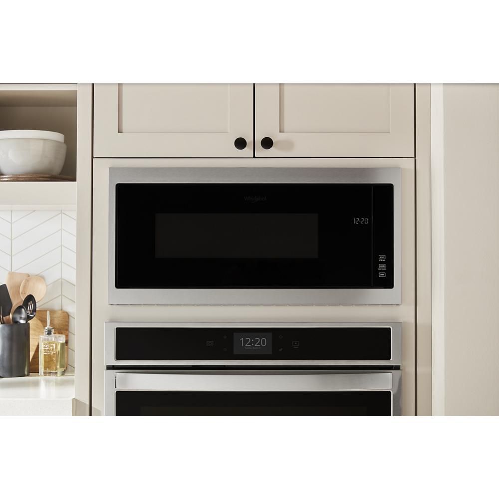 BRAND NEW IN BOX WHIRLPOOL BUilt IN STAINLESS STEEL MICROWAVE. $325.1 year warranty
