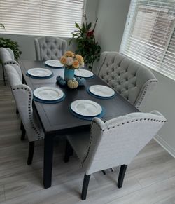 Dining Chairs (4) Plus Settee Bench  (Table Not Included)