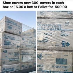 Pallet Of Shoe Covers 200.00 Or Best Offer 50 Boxes 300 Covers In Each Box