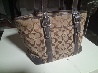 A brown coach purse