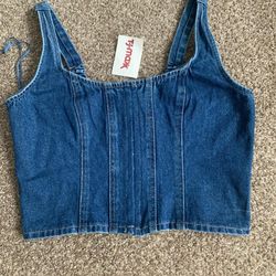 Lone Star Cropped Denim Top