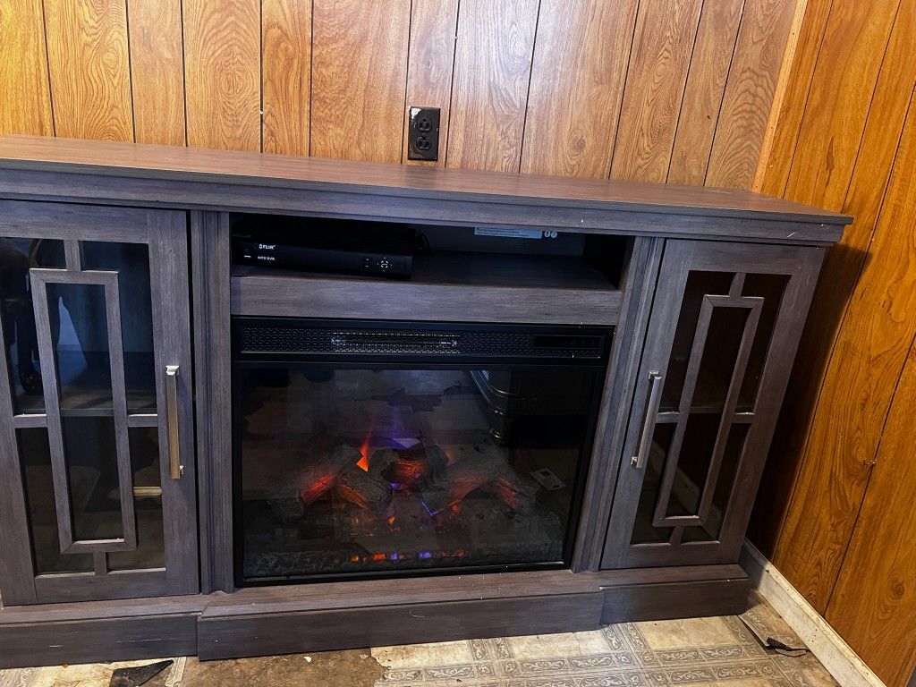TV Stand Furniture With Electric Fireplace for Sale in Linwood, NC - OfferUp