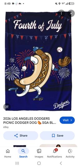 DODGERS PICNIC DODGER DOG BLANKET NEW IN BAG