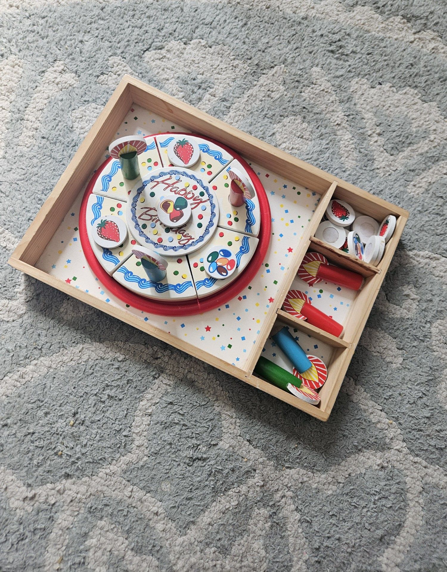 Wooden Birthday Cake