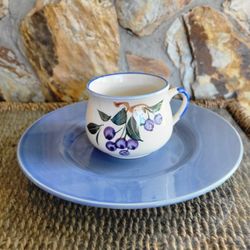 Signature Stoneware Soup Cup With Attached Plate