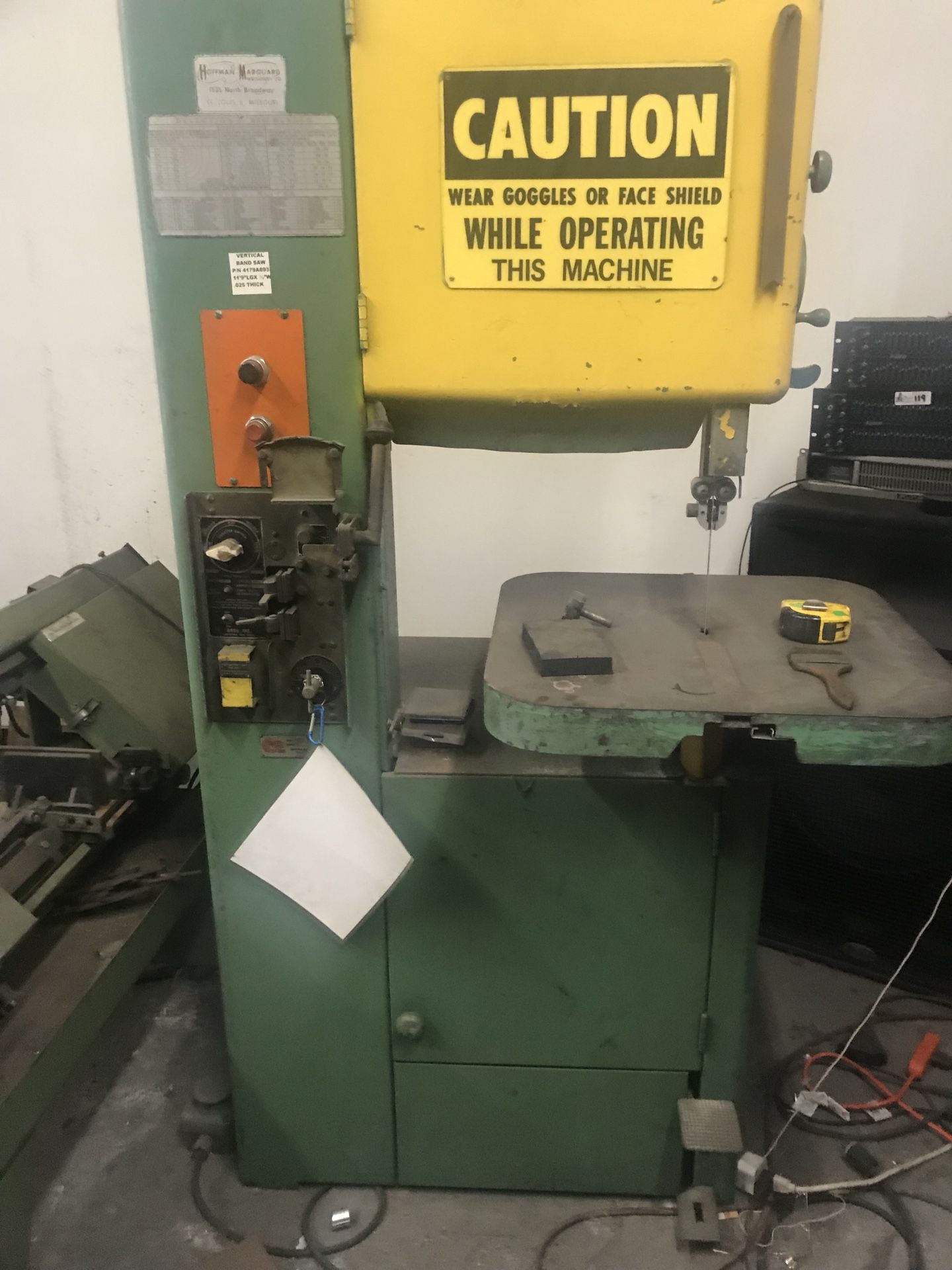 Hoffman Marquard Bandsaw $400