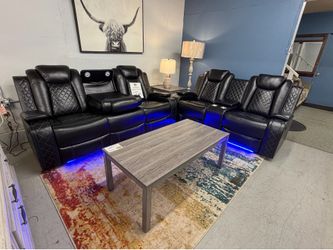 2PC Power Reclining Living Room Set – Sofa + Loveseat