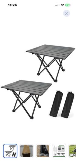 “New”Folding Camping Tables(22”L x 18”w x 16”H) Set of 2