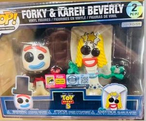 SDCC exclusive Funko Pop Forky & Karen Beverly 2-Pack San Diego Comic Con 2026 LE 3500 CON STICKER