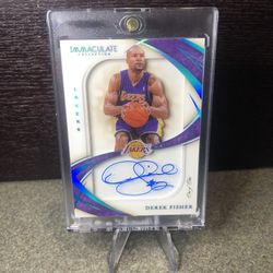 Derek Fisher 2019-20 Panini Immaculate Collection Acetate Auto 1/1 one of one