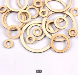 50pcs DIY Wooden Ring, Simple Wood Random $5