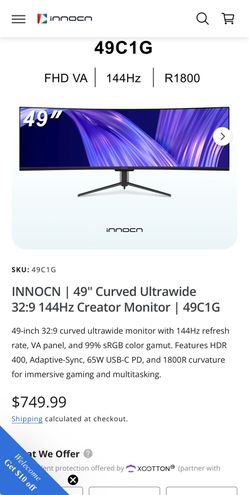 INNOCN 49” LCD Monitor