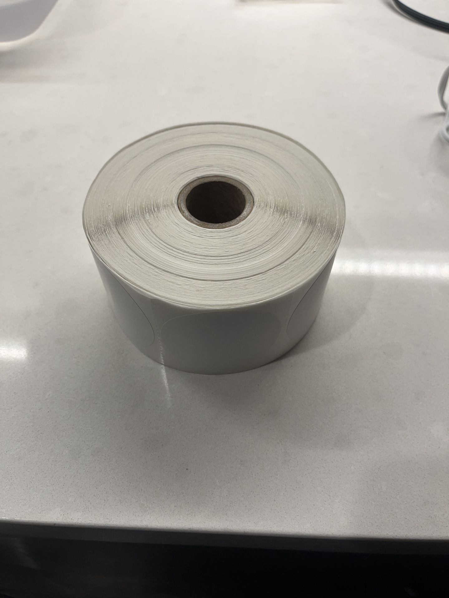 Rollo Circle Thermal Labels 2 Inch - Roll of 1,000 Round Sticker Labels - Multi-Purpose Direct Thermal Printer Stickers 2x2 (White)