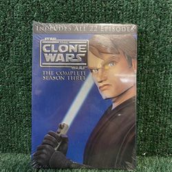Star Wars: The Clone Wars The Complete Season 3 (DVD,2011) 22 Episodes -Sealed.
