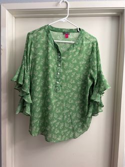 Vince Camuto Flutter Sleeve Blouse