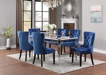 Furniture table with six chairs