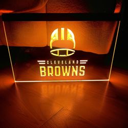 CLEVELAND BROWNS LED NEON LIGHT SIGN 8x22
