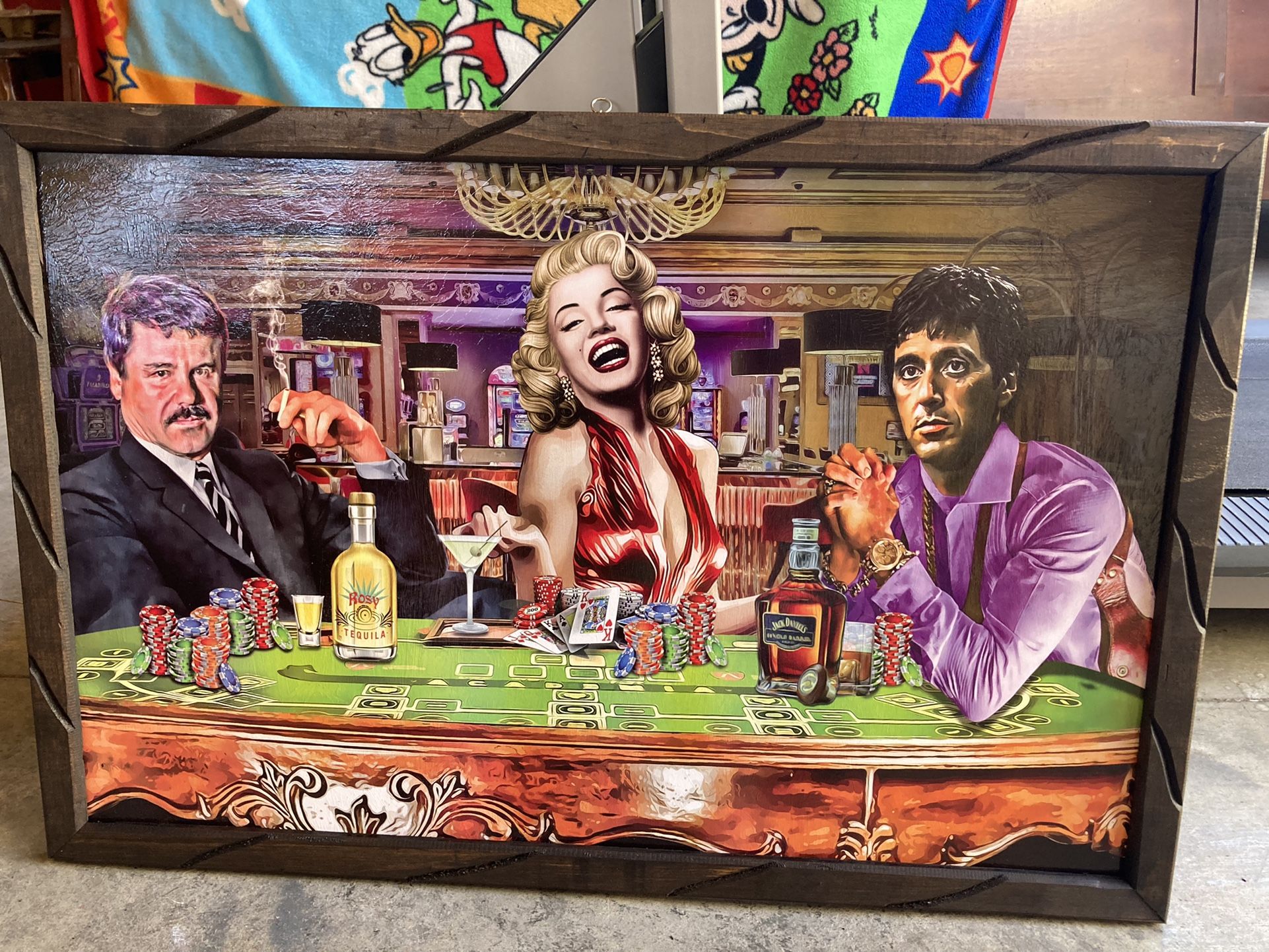 Tony Montana Chapó Guzmán Pablo Escobar Frames Home Decor Man Cave Posters Patios Living Room Sinaloa Guadalajara Cuadros Barbershop 💈