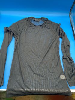 Nasty Gal black sheer mesh top Women’s M