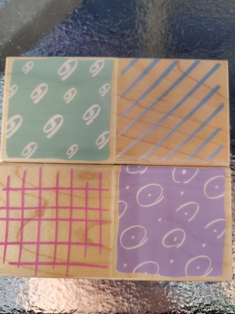 Rubber Stamps Graphic Lines And Swirls Hero Arts Set