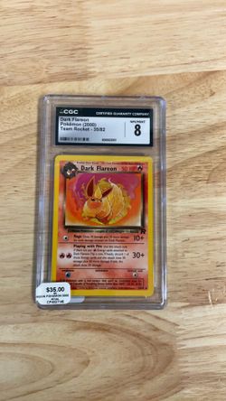 CGC Pokemon cards ( Pikachu, Dark Flareon, Erika,s Tangela)