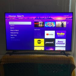 4K Ultra High Definition 43” Smart Tv With Roku 