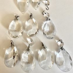 10  Vintage Chandelier Crystals
