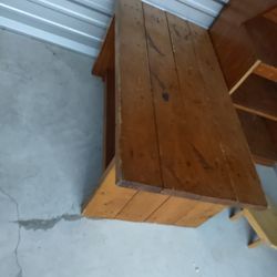 wooden bench and 2 wooden tables 200 for everything 