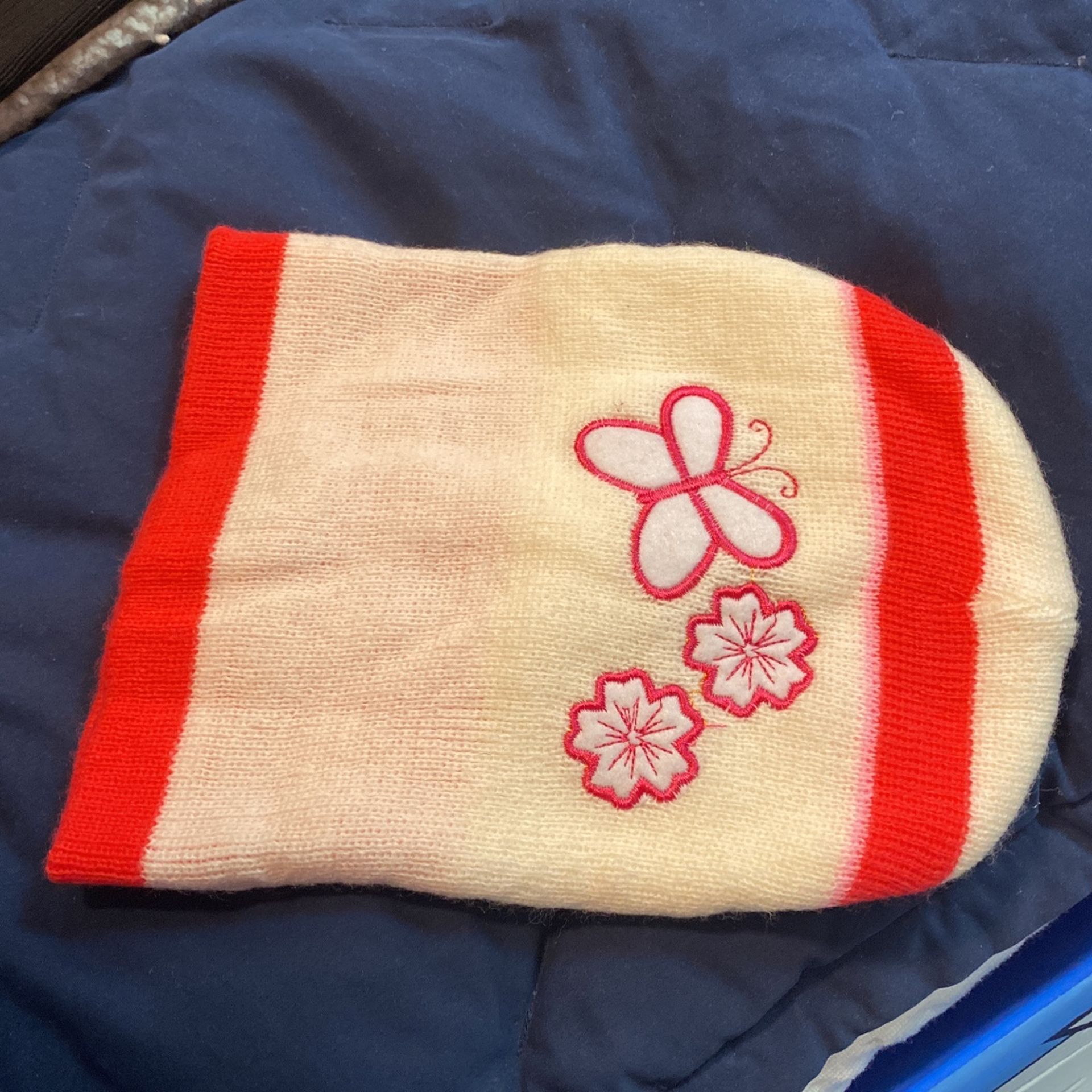 GIRLS KNIT BUTTERFLY HAT