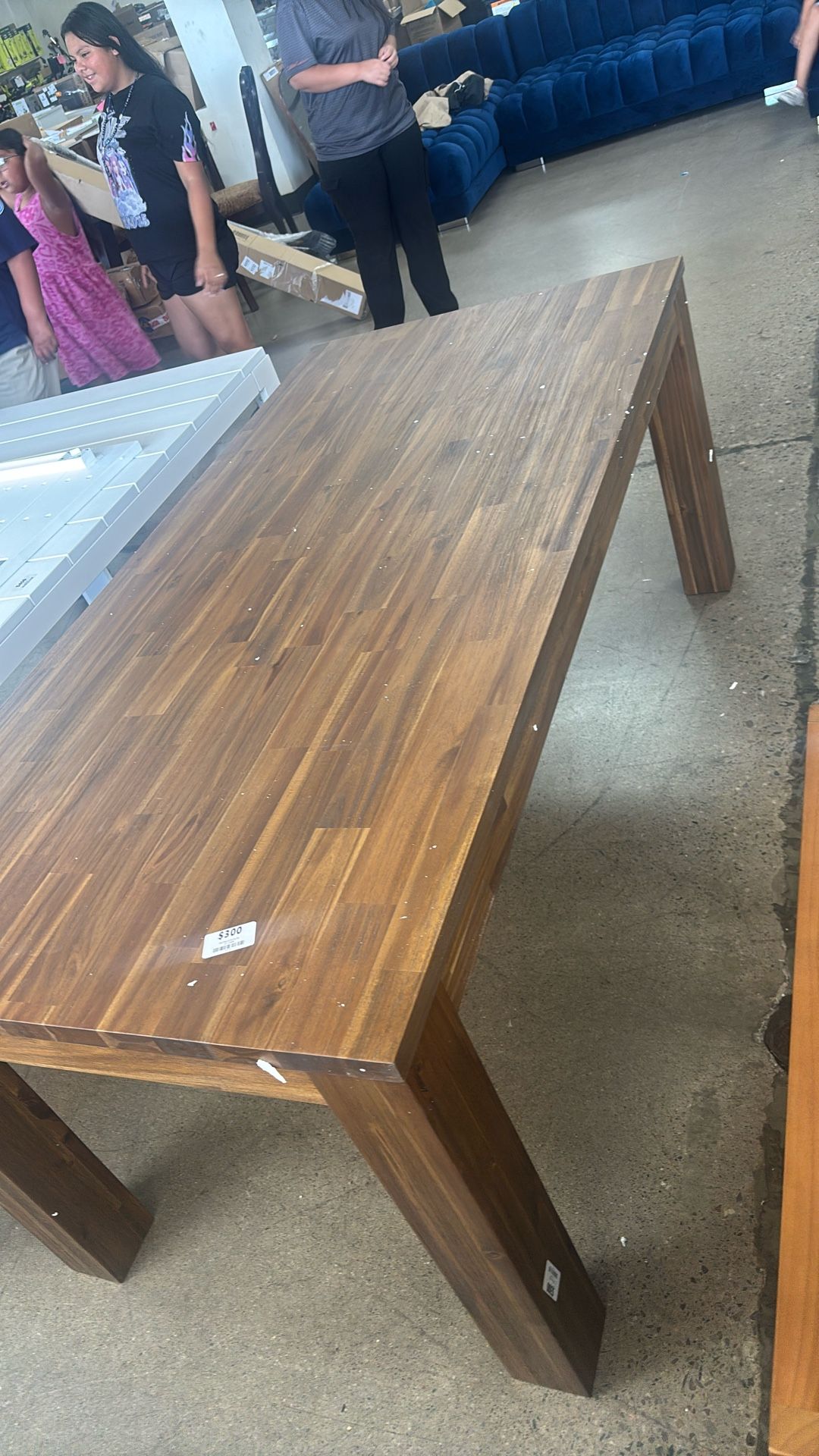 Bozrah 75'' Acacia Solid Wood Dining Table
