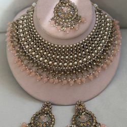 Indian Traditional Kundan Necklace Set Ethnic Wedding Party Designer Jewelry
