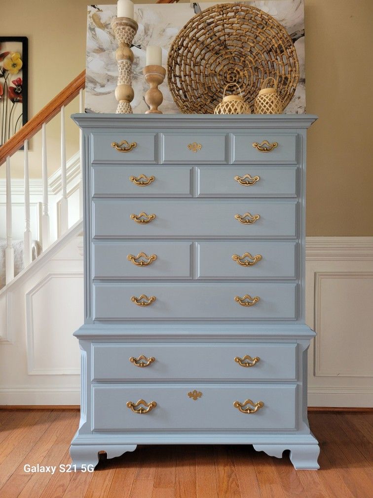 light blue grey dresser Long Blue Dresser - Kacha Furniture