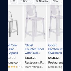 $60 LAS DOS! Two Ghost Chairs ! 
