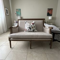 Louis XVI Style Upholstered Bench / Settee