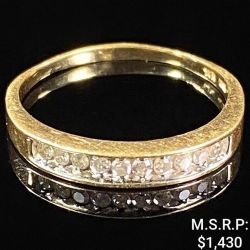 14k Men's Diamond Channel Set Ring