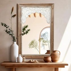 Margaret wall mirror, wood-framed ，A1859