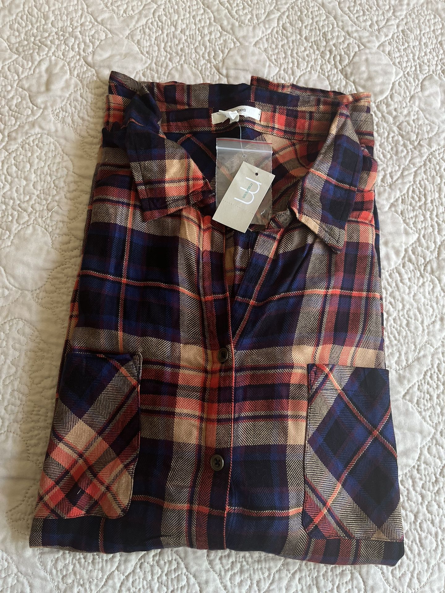 MAURICES PLAID SHIRT LARGE (B)