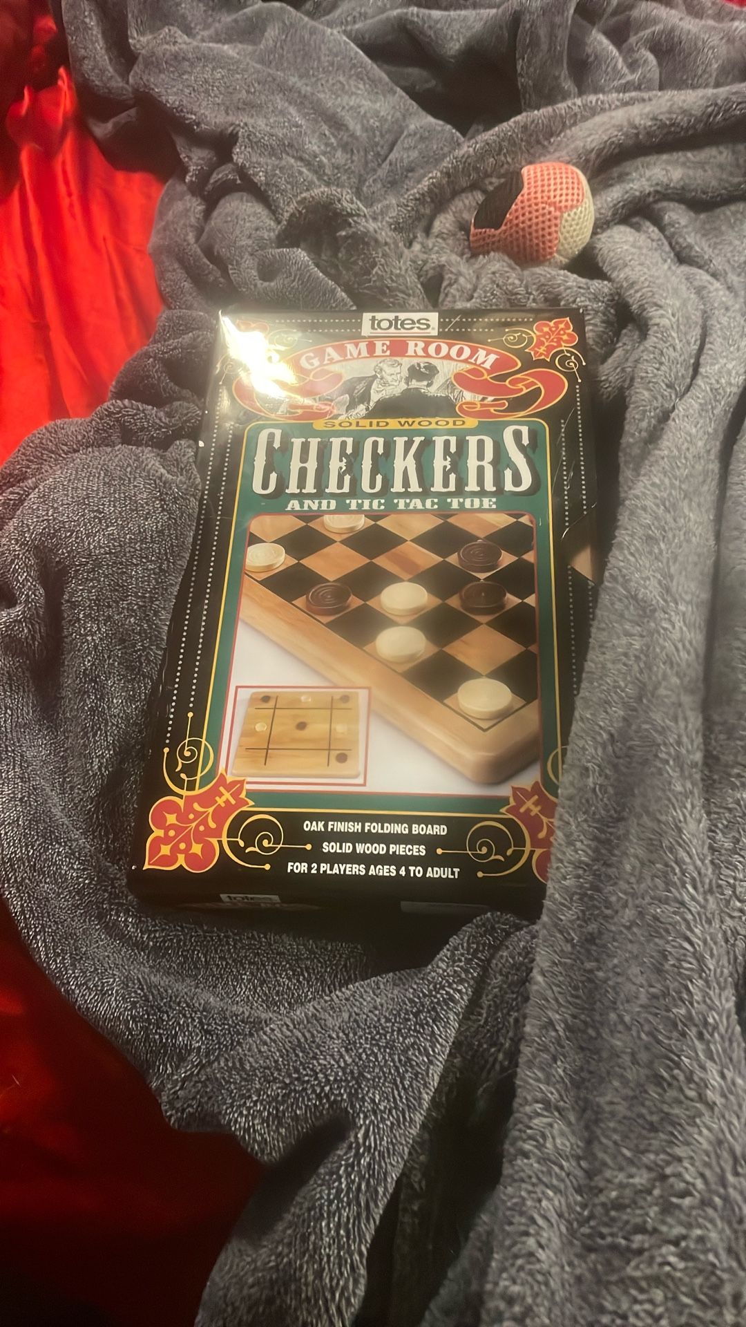 Checker And Tik Tac Toe Set