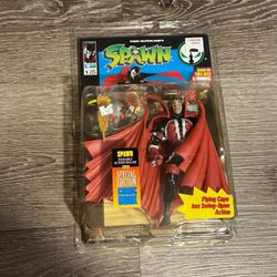 Vintage 1994 McFarlane Toys Spawn Flying Cape 6" Figure with Comic Book New